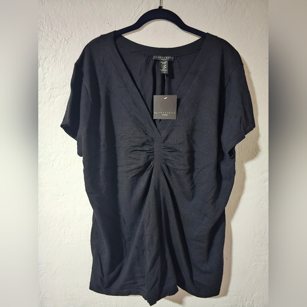 Apostrophe Shirt Bkack NWT